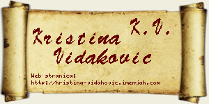 Kristina Vidaković vizit kartica